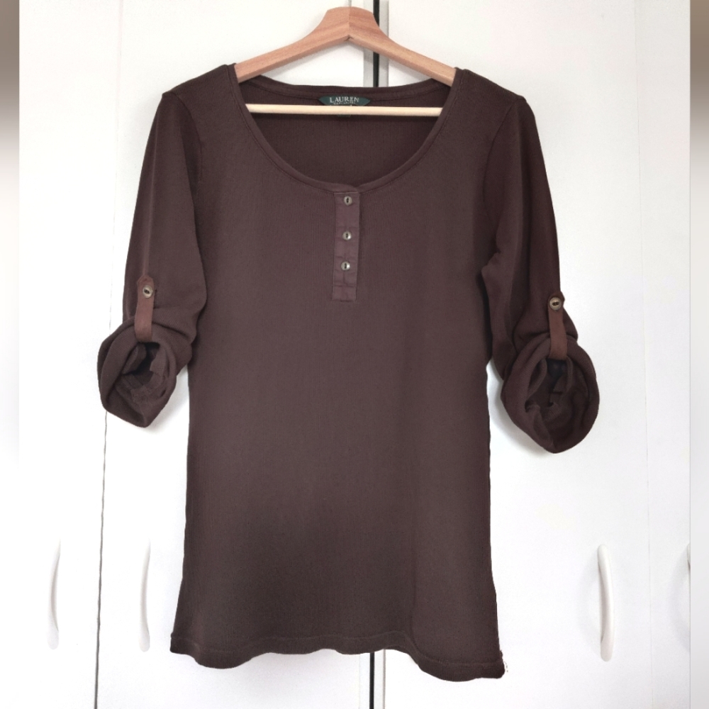 Lauren Ralph Lauren Henley Shirt Size Large